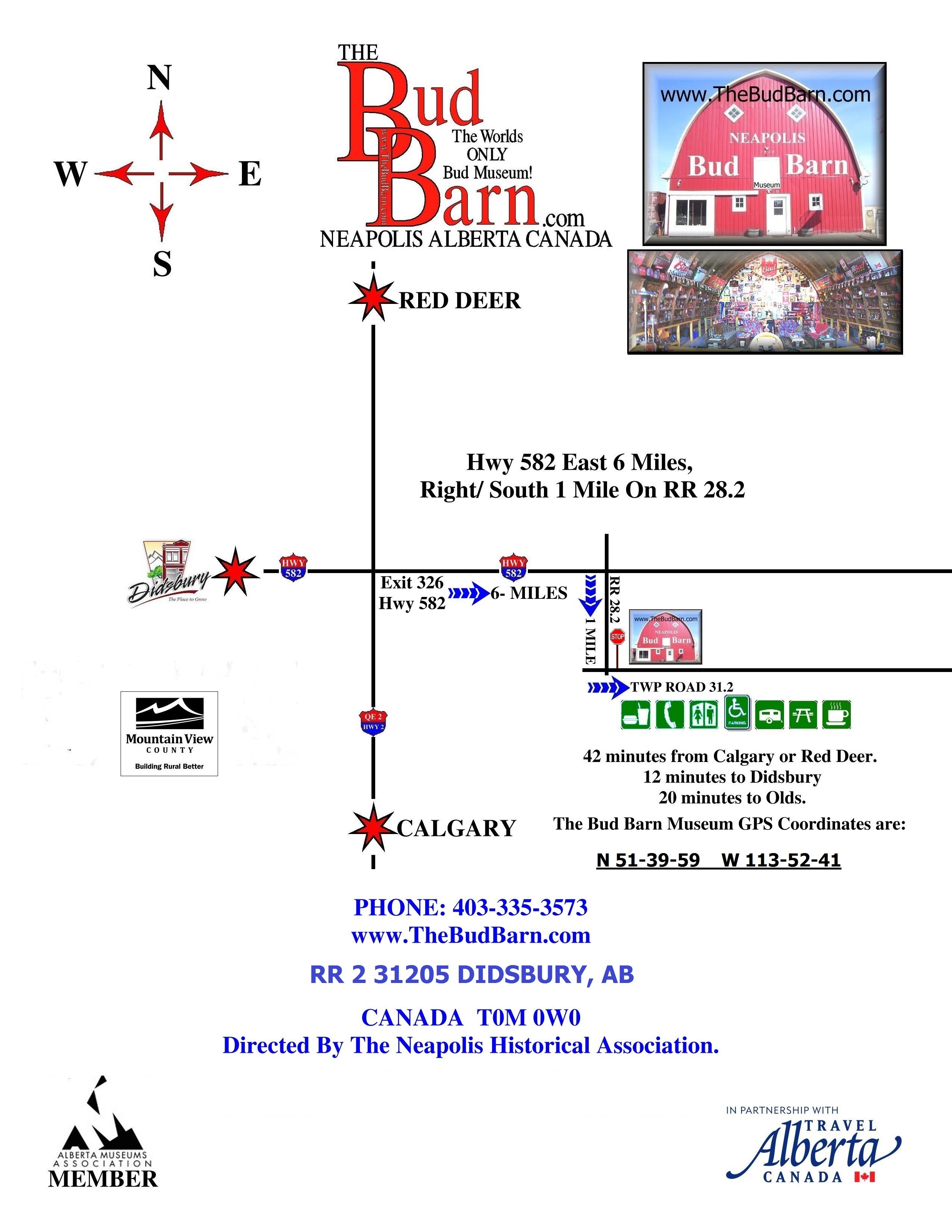 Map to TheBudBarn Museum